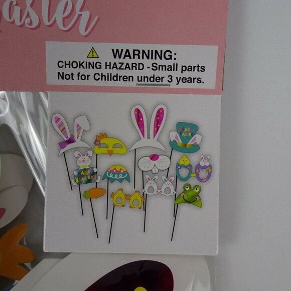 💰3/$25 New 12-PC Happy Easter Bunny Accessories Party Photo Booth Set - Picture 5 of 6